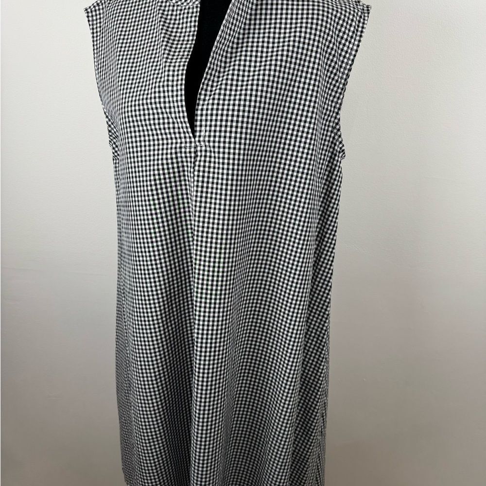 Pixie City to Sea Black and White Gingham Milton Dress Medium Women’s - Picture 2 of 11